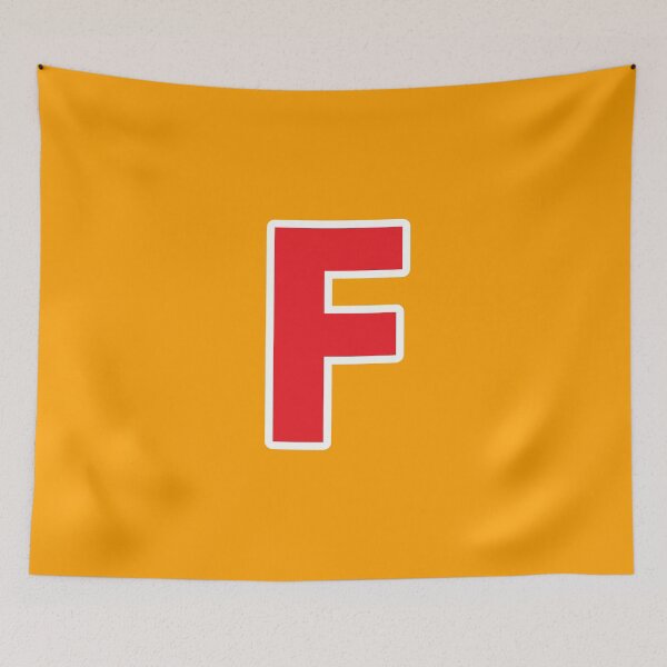 Item preview, F — Initial — The Letter F — Red and White designed and sold by GoodSequel.