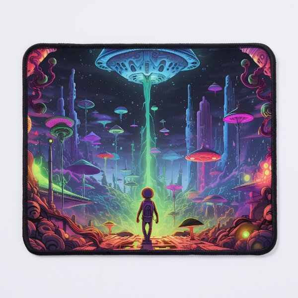Item preview, Cosmic Portal III: A Psychedelic Mural of Alien Creatures and Chaotic Doodles in Vibrant Colors. designed and sold by InsaneLEDP.