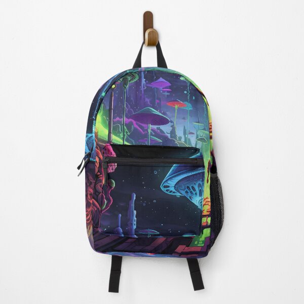 Item preview, Cosmic Portal III: A Psychedelic Mural of Alien Creatures and Chaotic Doodles in Vibrant Colors. designed and sold by InsaneLEDP.