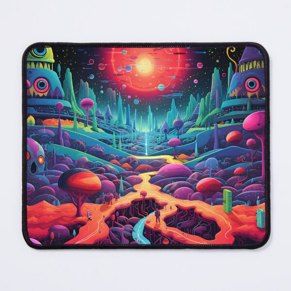 Item preview, Cosmic Portal IV: A Psychedelic Mural of Alien Creatures and Chaotic Doodles in Vibrant Colors. designed and sold by InsaneLEDP.
