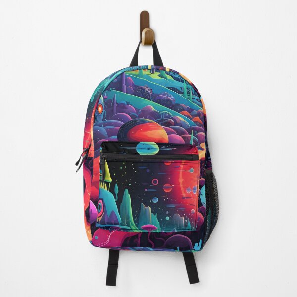 Item preview, Cosmic Portal IV: A Psychedelic Mural of Alien Creatures and Chaotic Doodles in Vibrant Colors. designed and sold by InsaneLEDP.