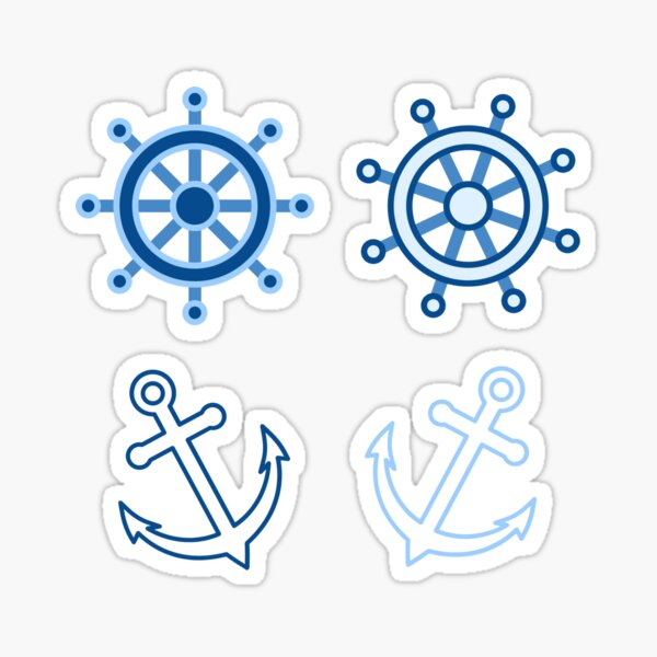 Item preview, Nautical Checkerboard With Anchors and Helms designed and sold by capefox.
