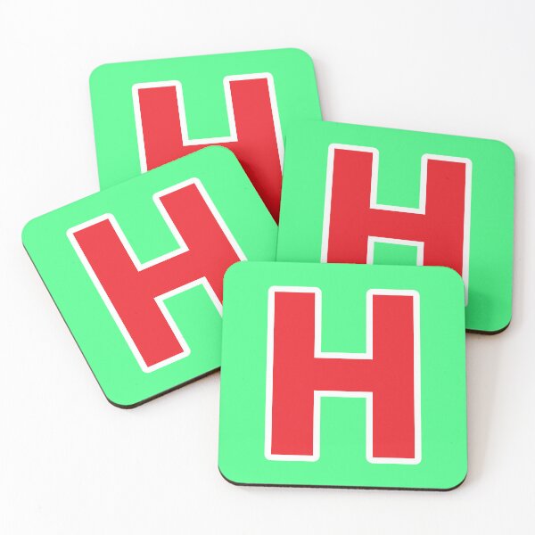 Item preview, H — Initial — The Letter H — Red and White designed and sold by GoodSequel.