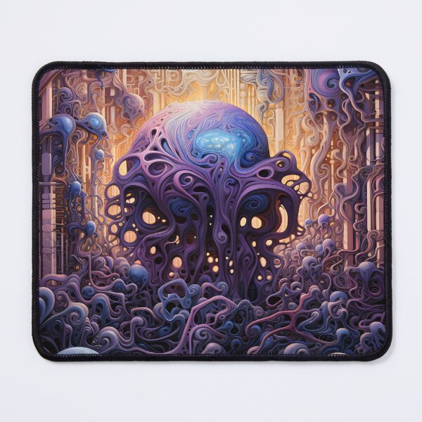 Item preview, Cosmic Portal V: A Psychedelic Mural of Alien Creatures and Chaotic Doodles in Vibrant Colors. designed and sold by InsaneLEDP.