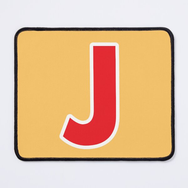 Item preview, J — Initial — The Letter J — Red and White designed and sold by GoodSequel.