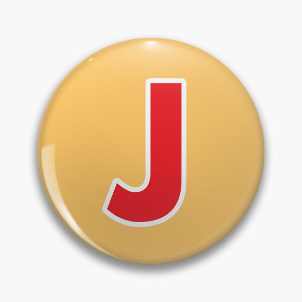 Item preview, J — Initial — The Letter J — Red and White designed and sold by GoodSequel.
