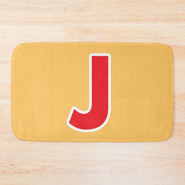 Item preview, J — Initial — The Letter J — Red and White designed and sold by GoodSequel.