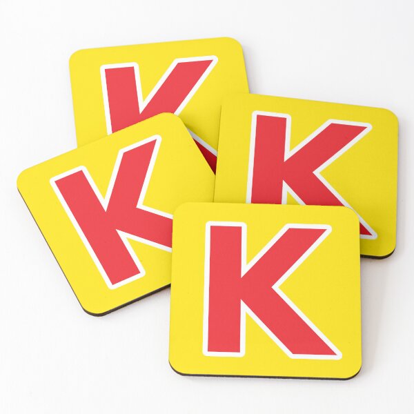 Item preview, K — Initial — The Letter K — Red and White designed and sold by GoodSequel.