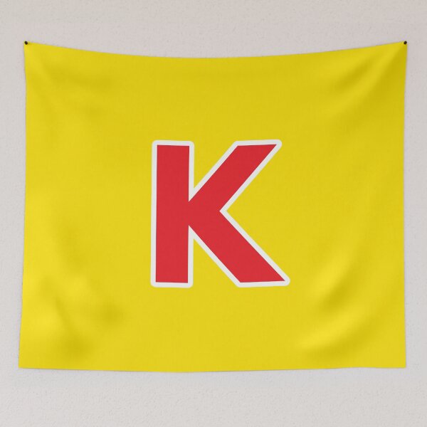 Item preview, K — Initial — The Letter K — Red and White designed and sold by GoodSequel.