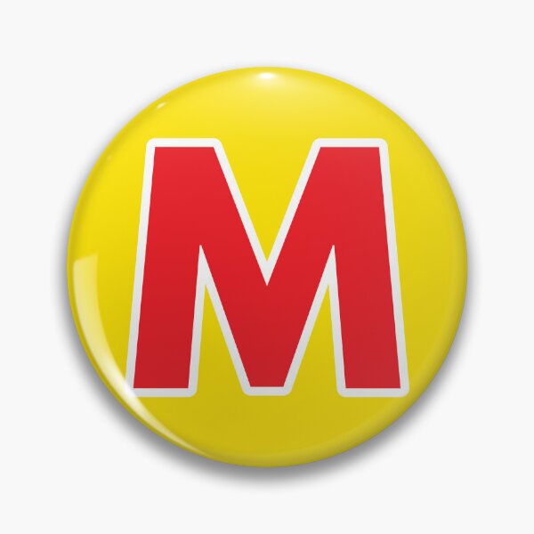 Item preview, M — Initial — The Letter M — Red and White designed and sold by GoodSequel.