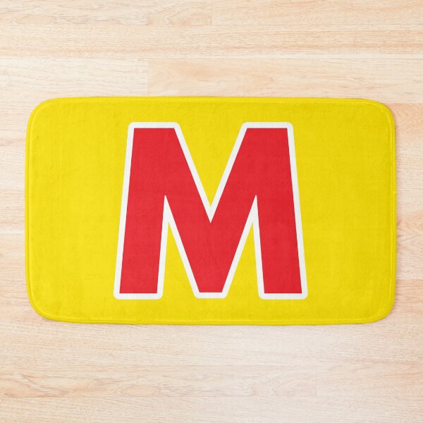 Item preview, M — Initial — The Letter M — Red and White designed and sold by GoodSequel.