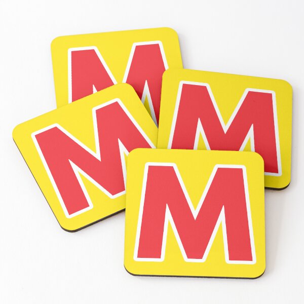 Item preview, M — Initial — The Letter M — Red and White designed and sold by GoodSequel.
