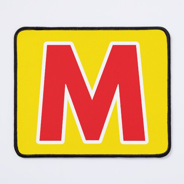 Item preview, M — Initial — The Letter M — Red and White designed and sold by GoodSequel.