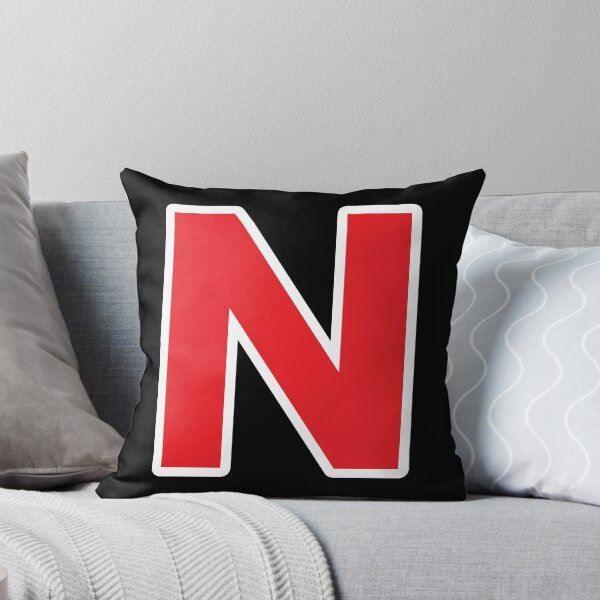Item preview, N — Initial — The Letter N — Red and White designed and sold by GoodSequel.