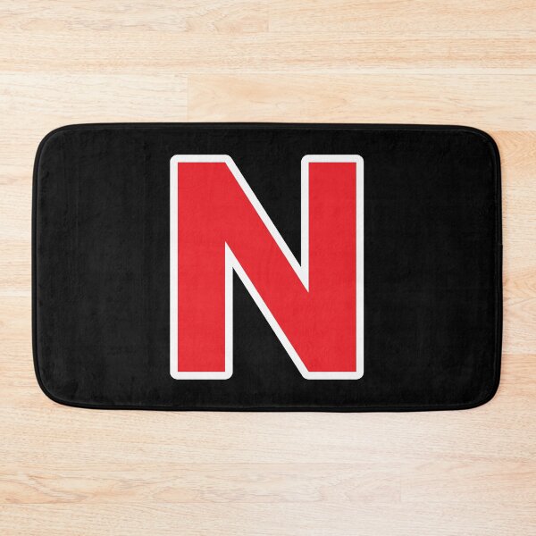 Item preview, N — Initial — The Letter N — Red and White designed and sold by GoodSequel.