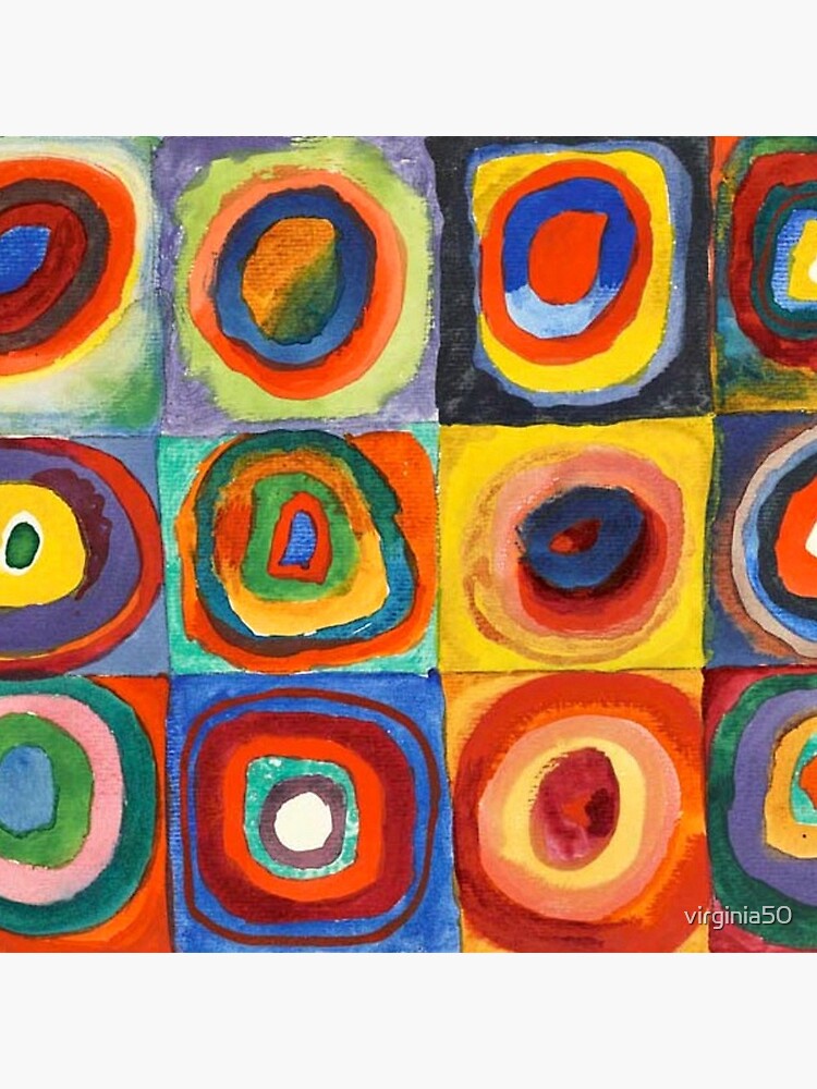 Kandinsky - Squares with Concentric Circles by virginia50