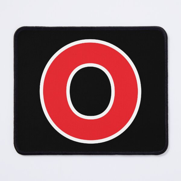 Item preview, O — Initial — The Letter O — Red and White designed and sold by GoodSequel.