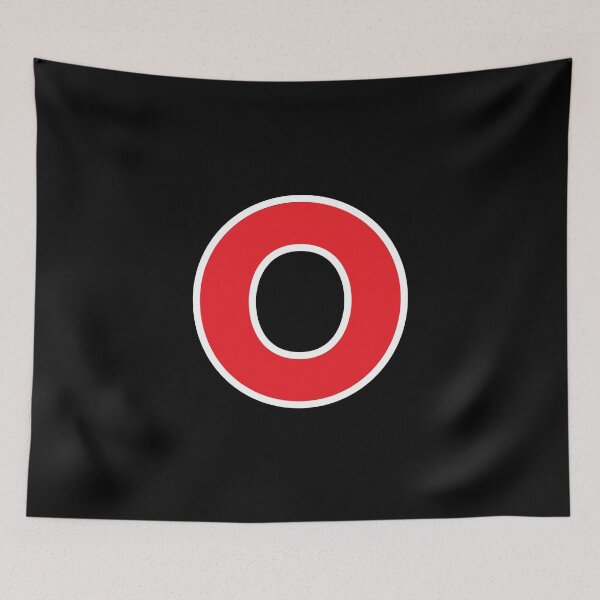 Item preview, O — Initial — The Letter O — Red and White designed and sold by GoodSequel.