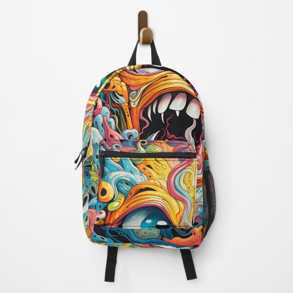 Item preview, Cosmic Portal XI: A Psychedelic Mural of Alien Creatures and Chaotic Doodles in Vibrant Colors. designed and sold by InsaneLEDP.