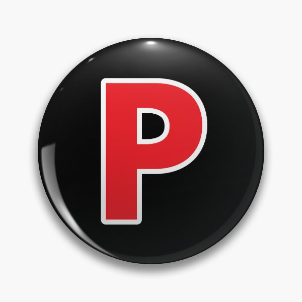 Item preview, P — Initial — The Letter P — Red and White designed and sold by GoodSequel.