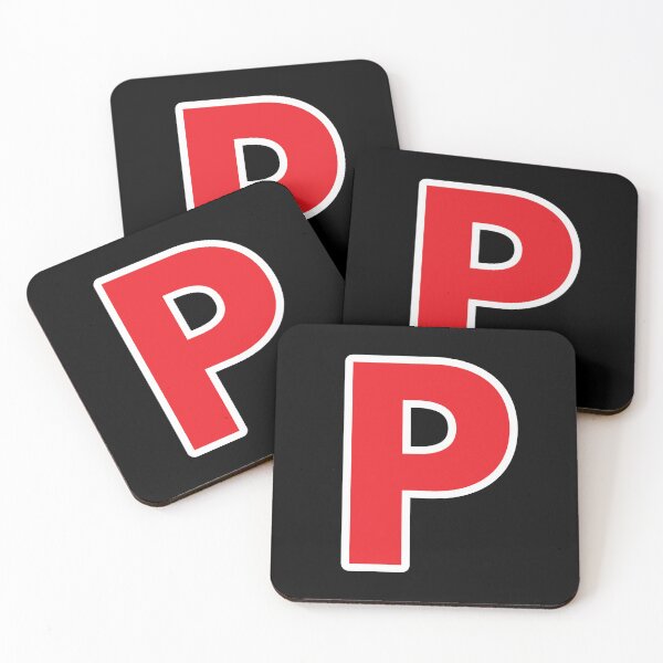 Item preview, P — Initial — The Letter P — Red and White designed and sold by GoodSequel.