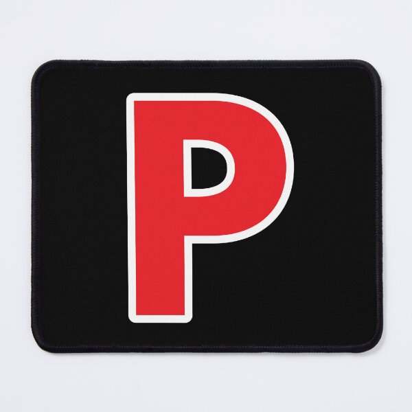 Item preview, P — Initial — The Letter P — Red and White designed and sold by GoodSequel.