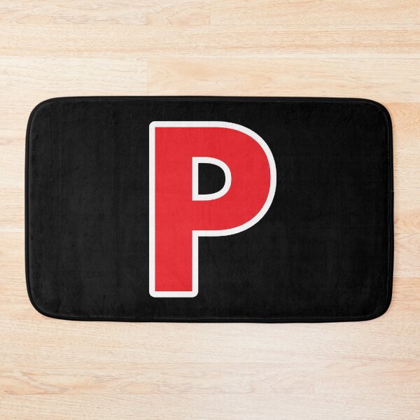Item preview, P — Initial — The Letter P — Red and White designed and sold by GoodSequel.