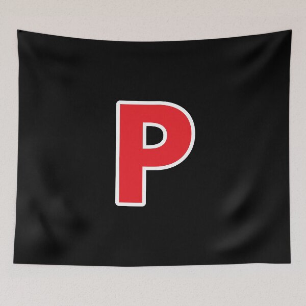 Item preview, P — Initial — The Letter P — Red and White designed and sold by GoodSequel.