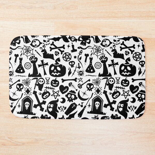 Item preview, Cute Spooky Halloween Collage Pattern designed and sold by HalfCat.