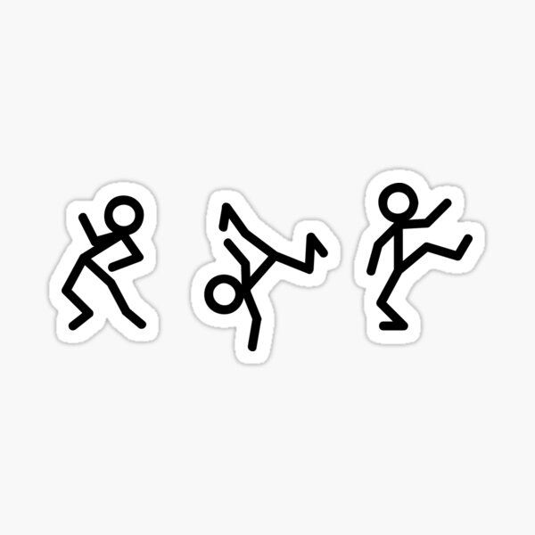 Stick Man Dancing Stickers for Sale