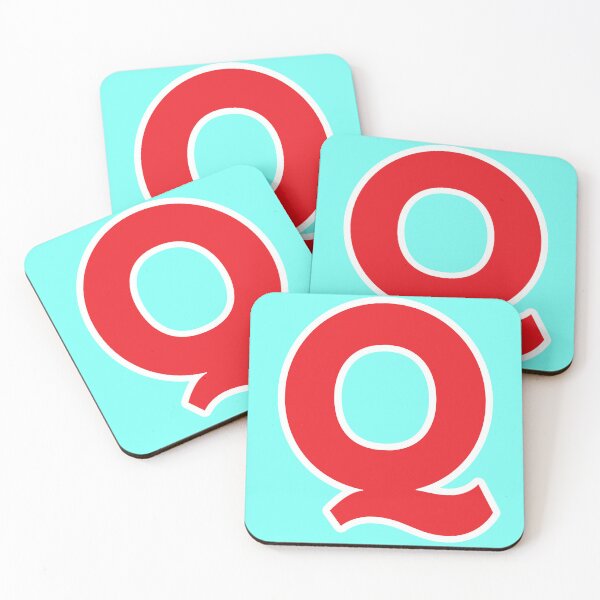 Item preview, Q — Initial — The Letter Q — Red and White designed and sold by GoodSequel.