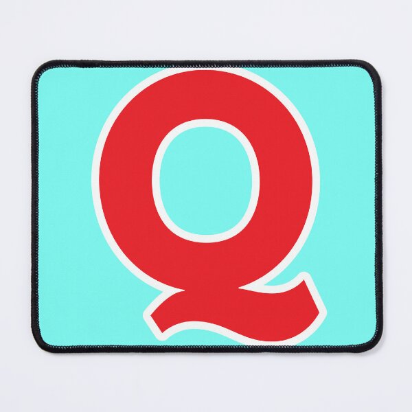 Item preview, Q — Initial — The Letter Q — Red and White designed and sold by GoodSequel.