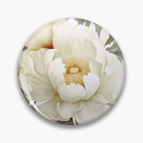 Item preview, Painterly white peonies designed and sold by Adriano Carrideo.