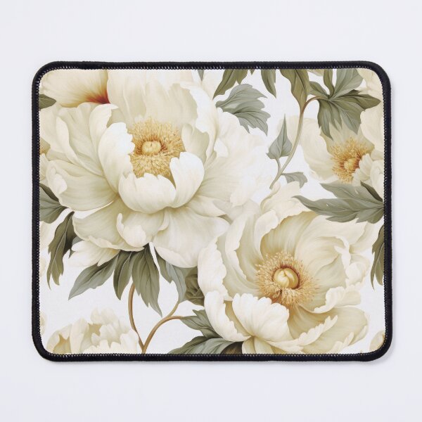 Item preview, Painterly white peonies designed and sold by Adriano Carrideo.