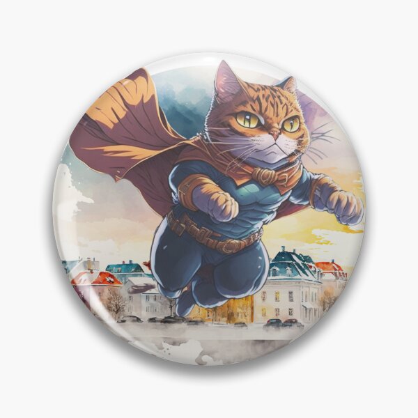 Item preview, Super Hero Cat Cartoon Whimsi Color | Unique Cat Lover Gift Idea designed and sold by MaFleiva.