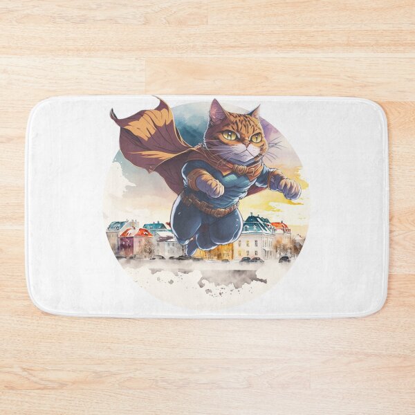 Item preview, Super Hero Cat Cartoon Whimsi Color | Unique Cat Lover Gift Idea designed and sold by MaFleiva.