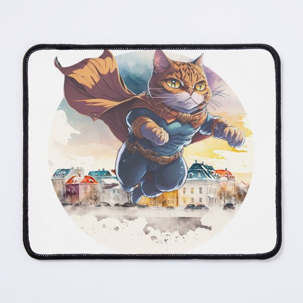 Item preview, Super Hero Cat Cartoon Whimsi Color | Unique Cat Lover Gift Idea designed and sold by MaFleiva.