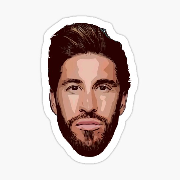 "Sergio Ramos Vector Art" Sticker for Sale by Playful-Shop | Redbubble
