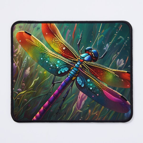 Item preview, Colorful Vibrant Dragonfly Illustration designed and sold by smudgedesigns.