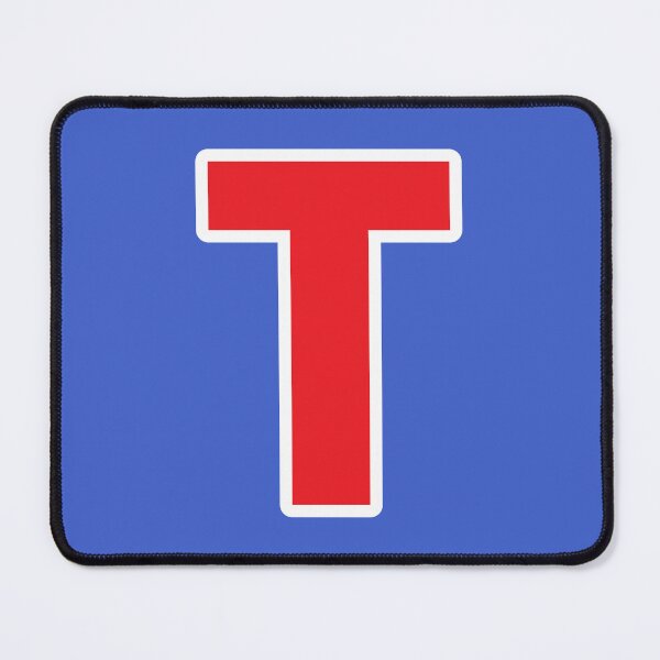 Item preview, T — Initial — The Letter T — Red and White designed and sold by GoodSequel.