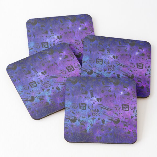 Item preview, Rock Music Pattern On Purple Blue designed and sold by Profitrip.