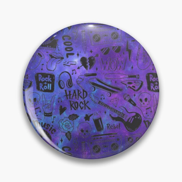 Item preview, Rock Music Pattern On Purple Blue designed and sold by Profitrip.