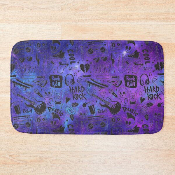 Item preview, Rock Music Pattern On Purple Blue designed and sold by Profitrip.