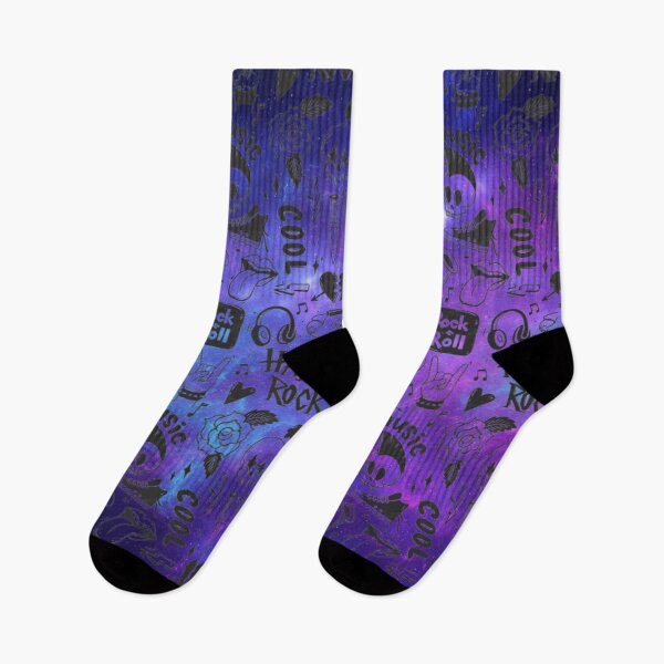 Item preview, Rock Music Pattern On Purple Blue designed and sold by Profitrip.