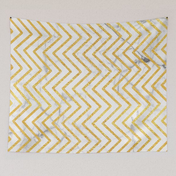 Item preview, Gold + White Marble Zig-Zag Pattern (2)  designed and sold by lewbarberdesign.
