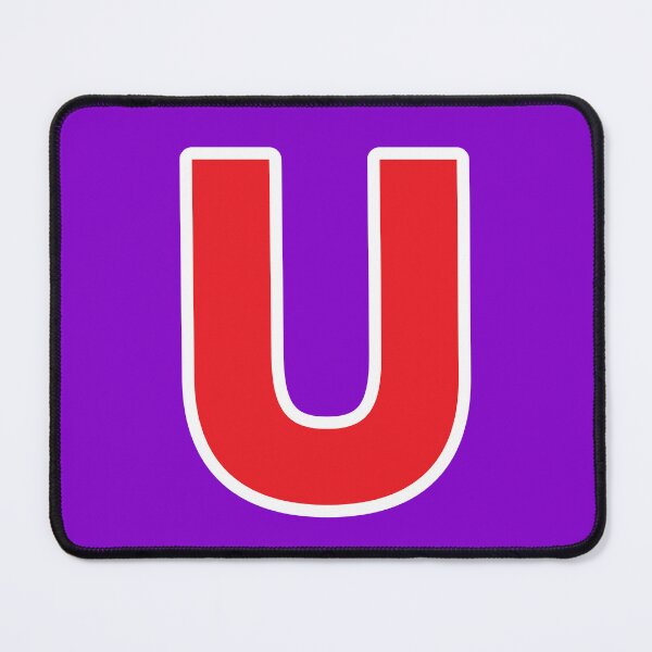 Item preview, U — Initial — The Letter U — Red and White designed and sold by GoodSequel.