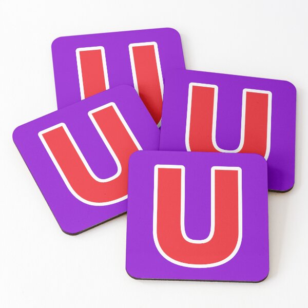 Item preview, U — Initial — The Letter U — Red and White designed and sold by GoodSequel.