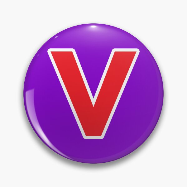 Item preview, V — Initial — The Letter V — Red and White designed and sold by GoodSequel.