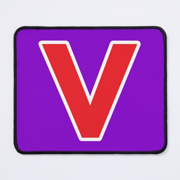 Item preview, V — Initial — The Letter V — Red and White designed and sold by GoodSequel.
