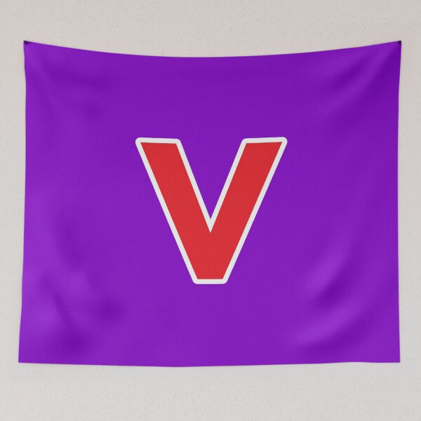 Item preview, V — Initial — The Letter V — Red and White designed and sold by GoodSequel.